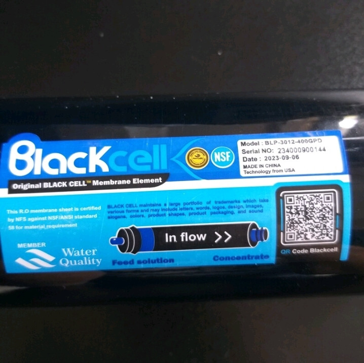 فیلتر غشایی یا ممبران بلک سل ۴۰۰ گالن کوتاه black cell اصلی تصفیه آب نیمه صنعتی