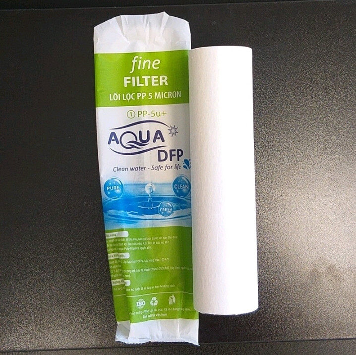 مجمعه ۳ عددی فیلتر های دستگاه تصفیه آب خانگی برند AQUA DFP ساخت ویتنام ، اصل .