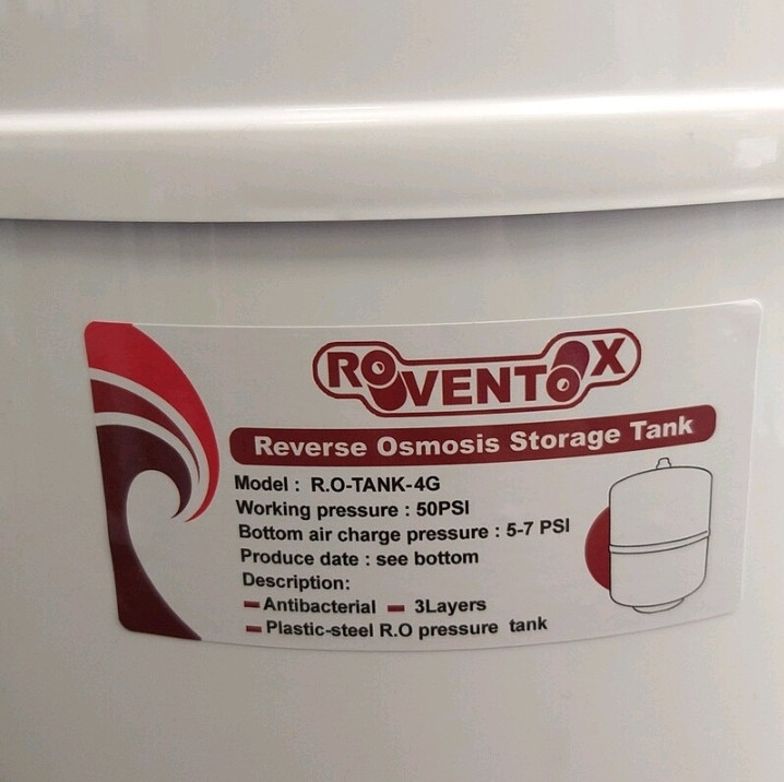 مخزن بی نظیر Roventox ذخیره دستگاه تصفیه آب ۴ گالنی قابل رقابت با Tankpac
