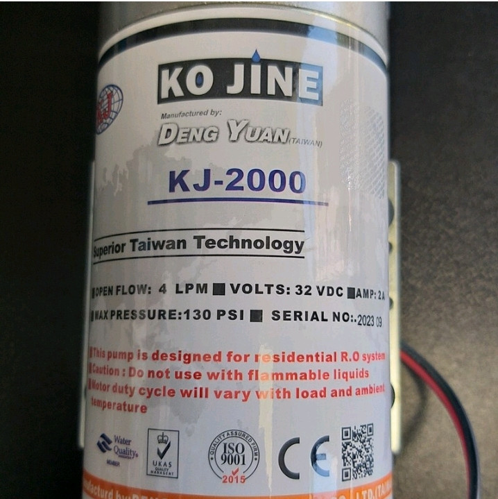 پمپ دستگاه تصفیه آب نیمه صنعتی کوجین kojin تایوان اصل،بدون ترانس