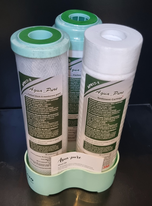 فیلتر های ۳ گانه دستگاه تصفیه آب aqua pure 3Mتایوان آکوا پیوراصل