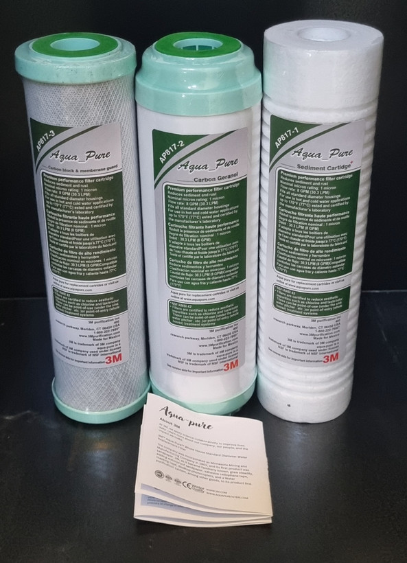 مجموعه ۶ عددی فیلتر های aqua pure3M تصفیه آب خانگی ساخت تایوان