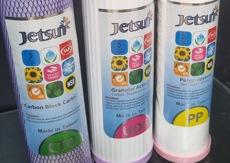 فیلتر سه مرحله اول دستگاه تصفیه آب خانگی برند جت سان Jetsun پلاس